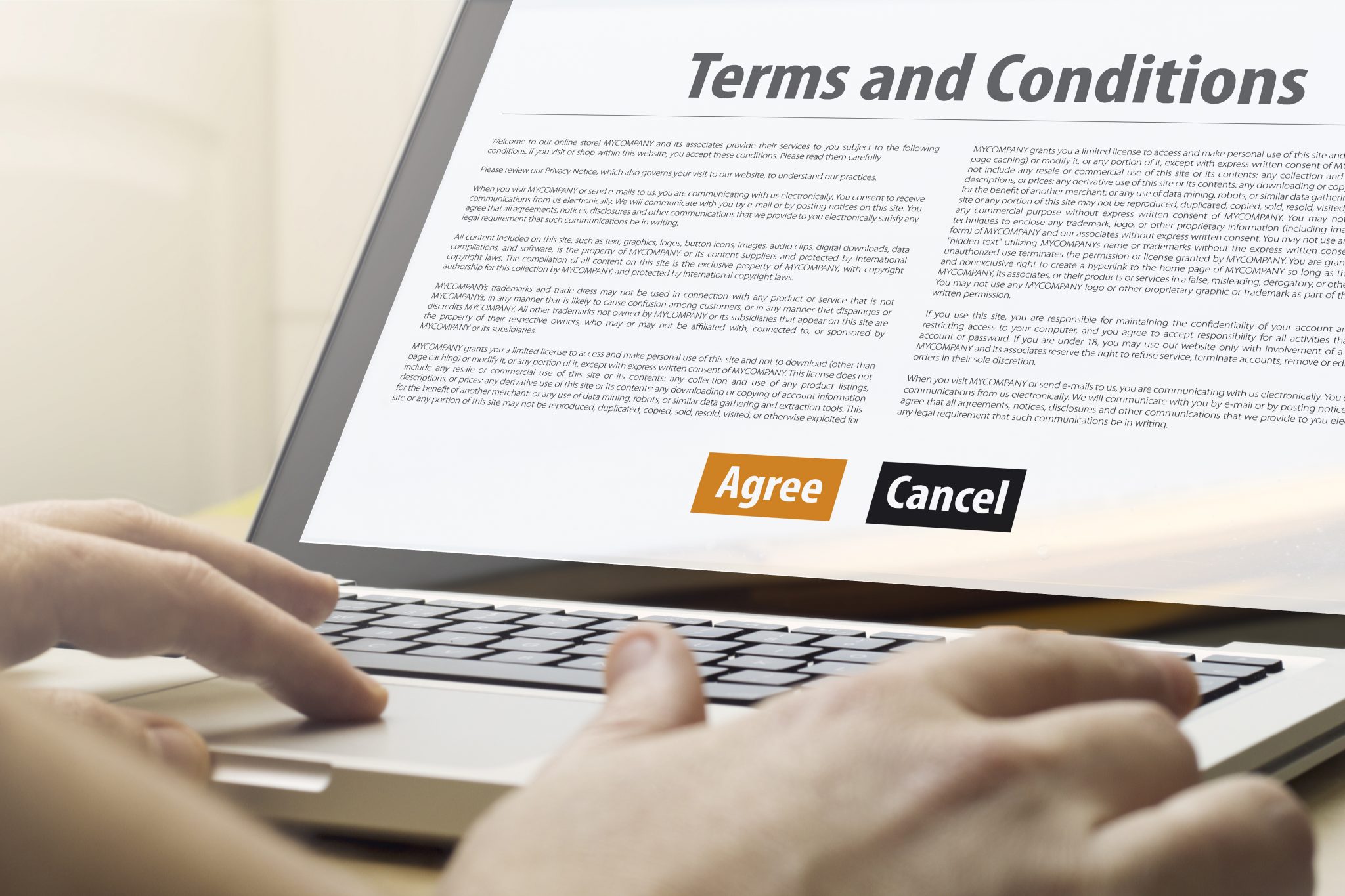 Financial terms and conditions